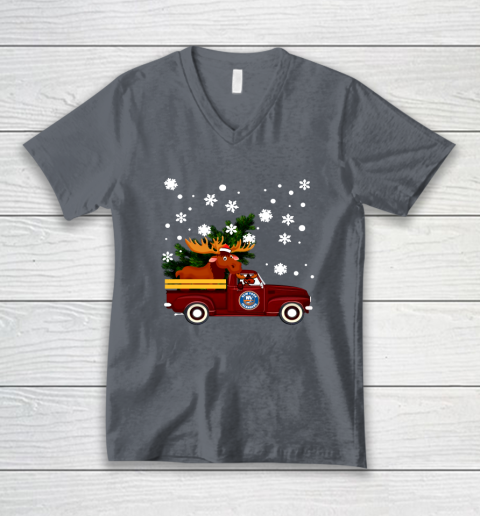New York Islanders Bring Christmas Home NHL V-Neck T-Shirt 4
