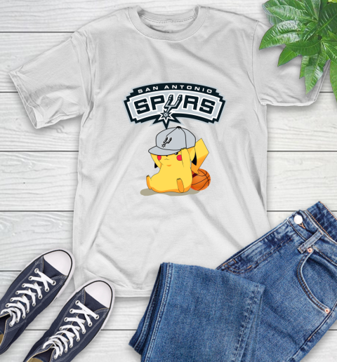 NBA Pikachu Basketball Sports San Antonio Spurs T-Shirt