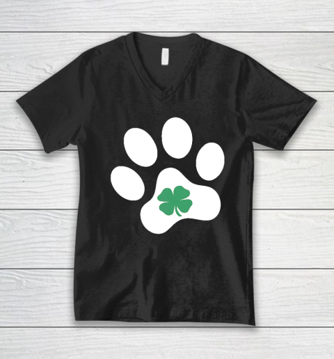Dog St. Patrick's Day  Shamrock Dog V-Neck T-Shirt
