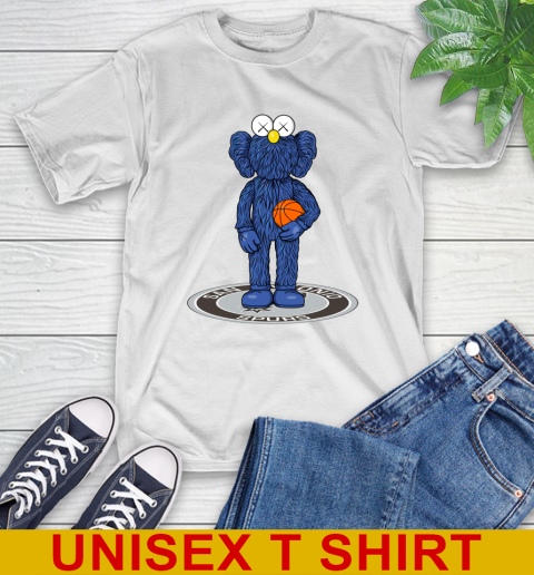 NBA Basketball San Antonio Spurs Kaws Bff Blue Figure Shirt T-Shirt
