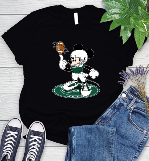 NFL Football New York Jets Cheerful Mickey Disney Shirt Women's T-Shirt