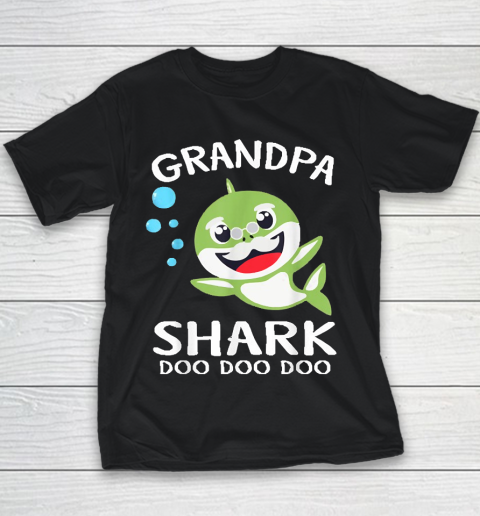 Grandpa Funny Gift Apparel  Grandpa Shark Funny Father's Day Gift Youth T-Shirt