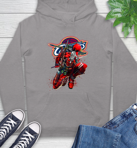 NBA Deadpool Marvel Comics Sports Basketball Cleveland Cavaliers Hoodie 6