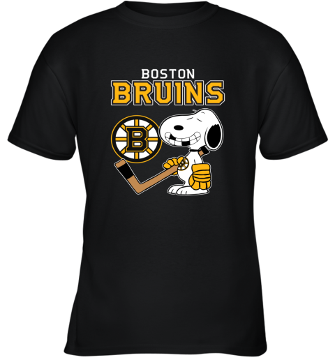 Boston Bruins Ice Hockey Broken Teeth Snoopy NHL Youth T-Shirt