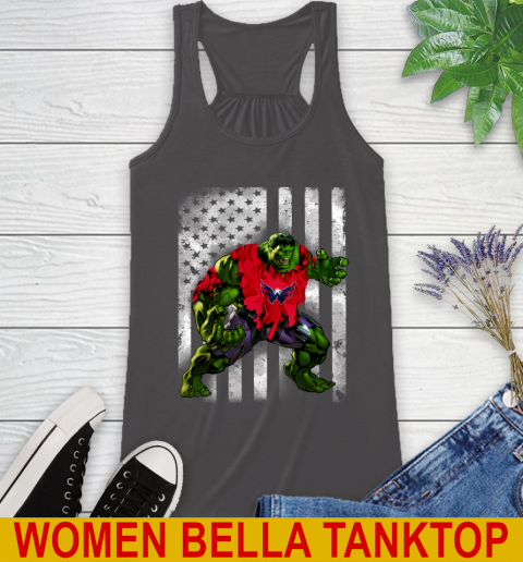 Washington Capitals Hulk Marvel Avengers NHL Hockey American Flag Racerback Tank 10