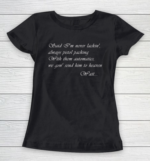 Pop Smoke Dior Lyrics Shirt Women's T-Shirt