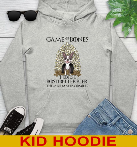 Game of bones house boston terrier dog the mailman is coming tshirt 112