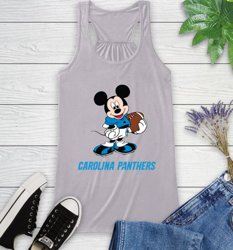NFL Football Carolina Panthers Cheerful Mickey Mouse Shirt Racerback Tank 5
