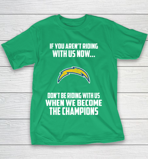 NFL Los Angeles Chargers Football We Become The Champions Youth T-Shirt 3