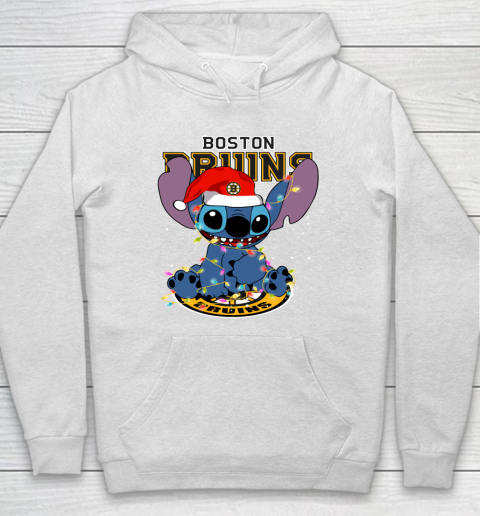 Boston Bruins NHL Hockey noel stitch Christmas Hoodie