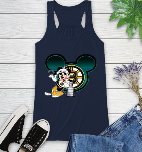 NHL Boston Bruins Stanley Cup Mickey Mouse Disney Hockey T Shirt Racerback Tank 12