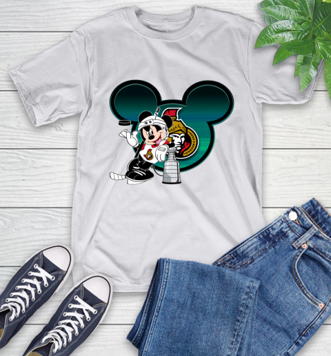 NHL Ottawa Senators Stanley Cup Mickey Mouse Disney Hockey T Shirt T-Shirt 12