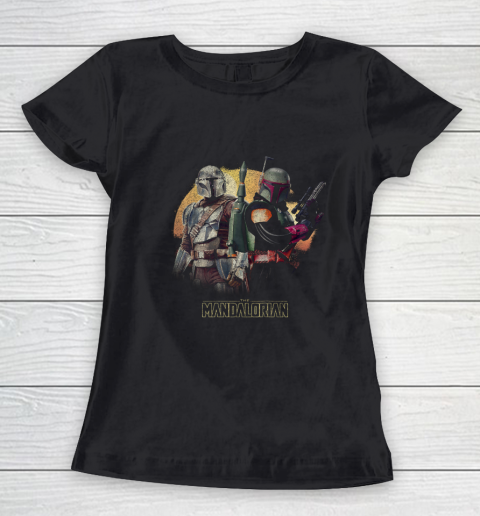 Star Wars The Mandalorian Boba Fett Team Up R15 Women's T-Shirt