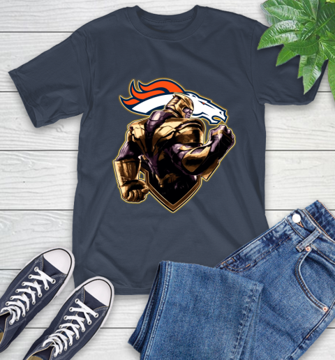 NFL Thanos Avengers Endgame Football Sports Denver Broncos T-Shirt 4