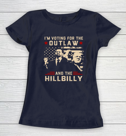 Trump 2024 Flag Outlaw Hillbilly J D.Vance 2024 Donald Trump Women's T-Shirt 2