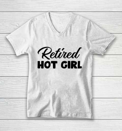 Retired Hot Girl Tshirt V-Neck T-Shirt