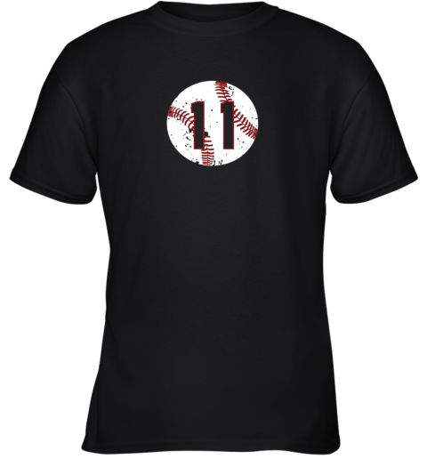 Vintage Baseball Number 11 Shirt Cool Softball Mom Gift Youth T-Shirt