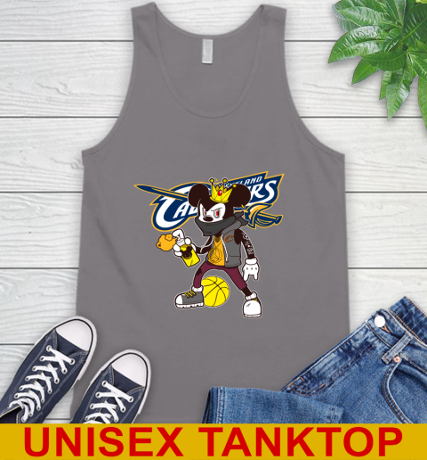 Cleveland Cavaliers NBA Basketball Mickey Peace Sign Sports Tank Top 7