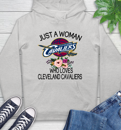 NBA Just A Woman Who Loves Cleveland Cavaliers Basketball Sports Hoodie