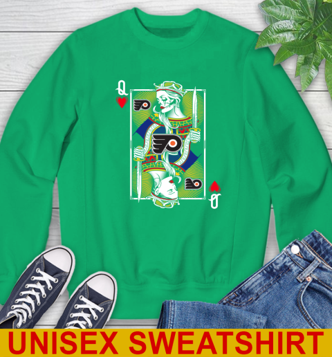 NHL Hockey Philadelphia Flyers The Queen Of Hearts Card Shirt Sweatshirt 8