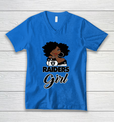 Oakland Raiders Girl NFL V-Neck T-Shirt 6
