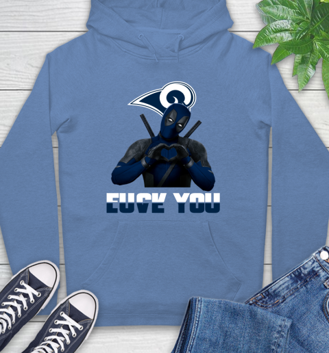 NHL Los Angeles Rams Deadpool Love You Fuck You Football Sports Hoodie 11