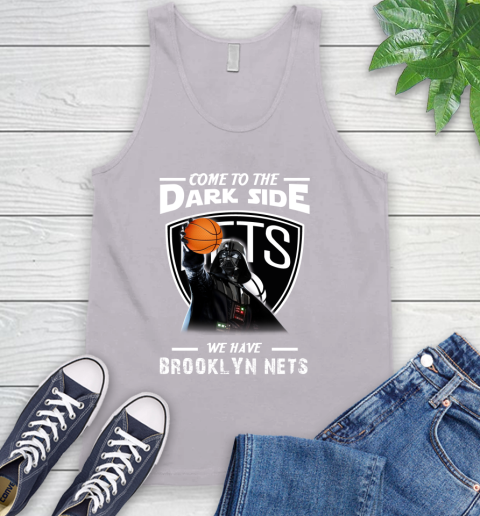 NBA Come To The Dark Side We Have Brooklyn Nets Star Wars Darth Vader Basketball Tank Top 3