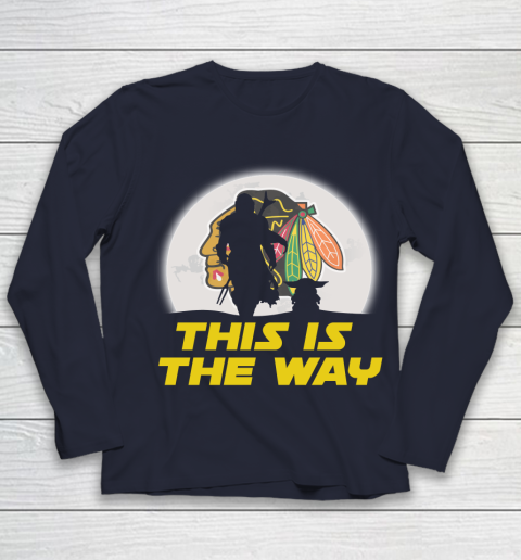 Chicago Blackhawks NHL Ice Hockey Star Wars Yoda And Mandalorian