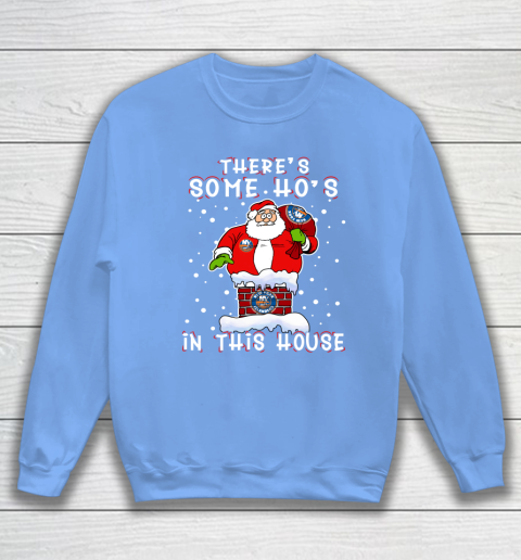 New York Islanders Christmas There Is Some Hos In This House Santa Stuck In The Chimney NHL Sweatshirt 8