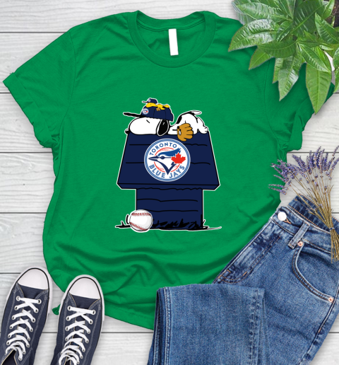 MLB Toronto Blue Jays Snoopy Woodstock The Peanuts Movie Baseball T Shirt Women's T-Shirt 6