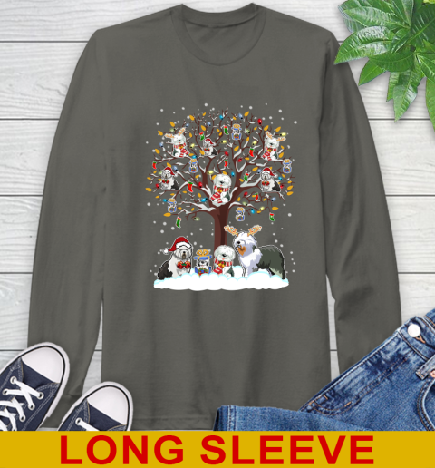 Old english Sheep dog dog pet lover light christmas tree shirt 64
