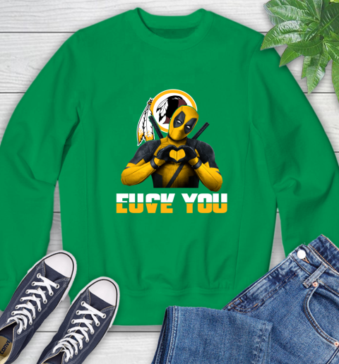 NHL Washington Redskins Deadpool Love You Fuck You Football Sports Sweatshirt 7