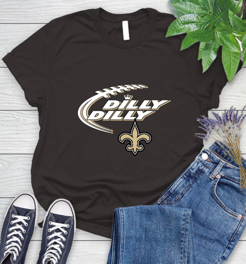 NFL New Orleans Saints Dilly Dilly Football Sports Women's T-Shirt 8