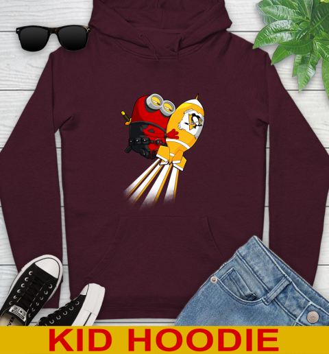 NHL Hockey Pittsburgh Penguins Deadpool Minion Marvel Shirt Youth Hoodie 7