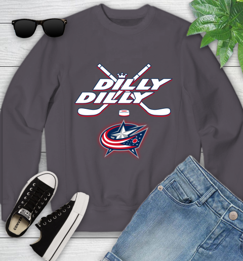 NHL Columbus Blue Jackets Dilly Dilly Hockey Sports Youth Sweatshirt 6