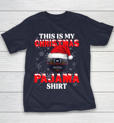 New Orleans Pelicans This Is My Christmas Pajama Shirt NBA Youth T-Shirt 3 New Orleans Pelicans This Is My Christmas Pajama Shirt NBA Youth T-Shirt - Image 3