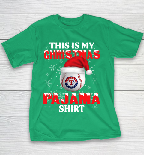 Texas Rangers This Is My Christmas Pajama Shirt MLB Youth T-Shirt - Image 4
