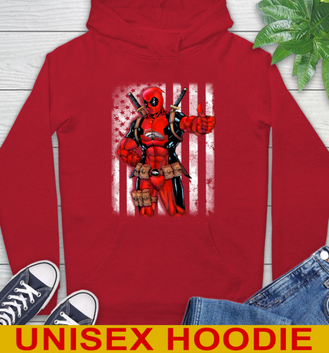 NFL Football Denver Broncos Deadpool American Flag Shirt Hoodie 10