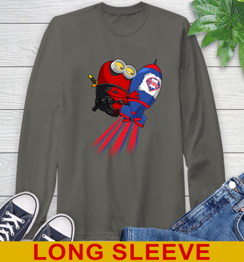 MLB Baseball Philadelphia Phillies Deadpool Minion Marvel Shirt Long Sleeve T-Shirt 10