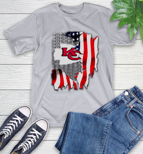 Kansas City Chiefs NFL Football American Flag T-Shirt 6