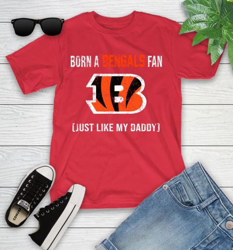 NFL Cincinnati Bengals Football Loyal Fan Just Like My Daddy Shirt Youth T-Shirt 11