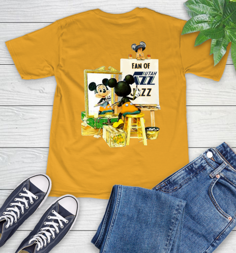 NBA Basketball Utah Jazz Mickey Drawing Shirt 2