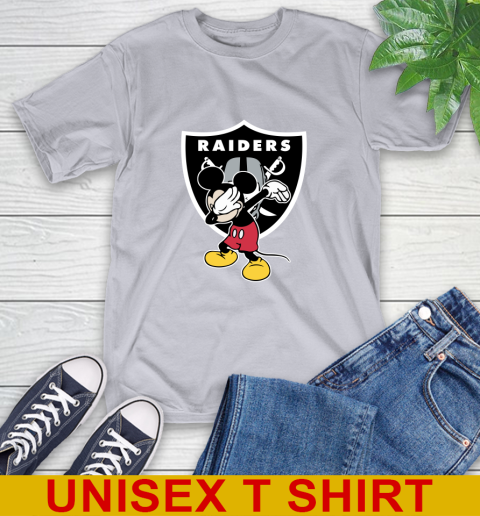 Oakland Raiders NFL Football Dabbing Mickey Disney Sports T-Shirt 6