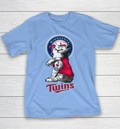 MLB Baseball My Cat Loves Minnesota Twins Youth T-Shirt 8