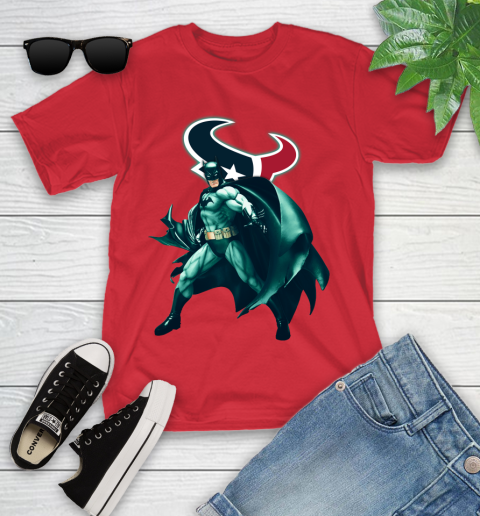 NFL Batman Football Sports Houston Texans Youth T-Shirt 10