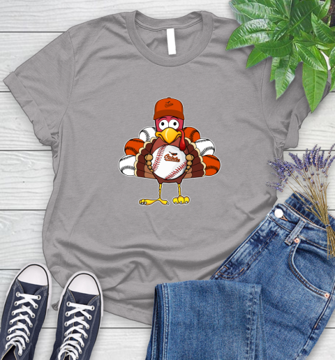 Baltimore Orioles Turkey thanksgiving Women's T-Shirt 5