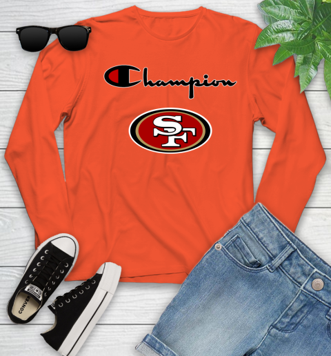 NFL Football San Francisco 49ers Champion Shirt Youth Long Sleeve 2