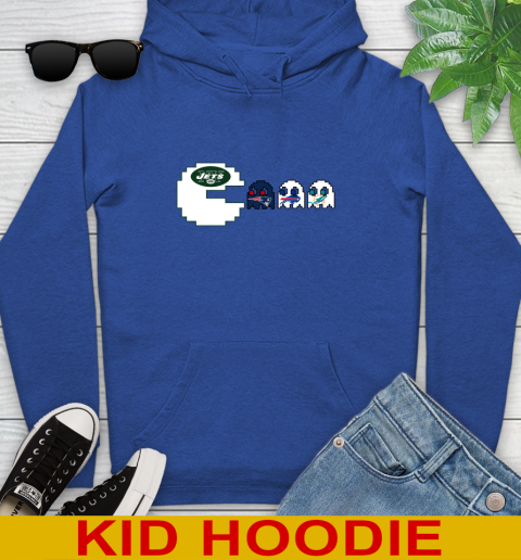 New York Jets NFL Football Pac Man Champion Youth Hoodie 10