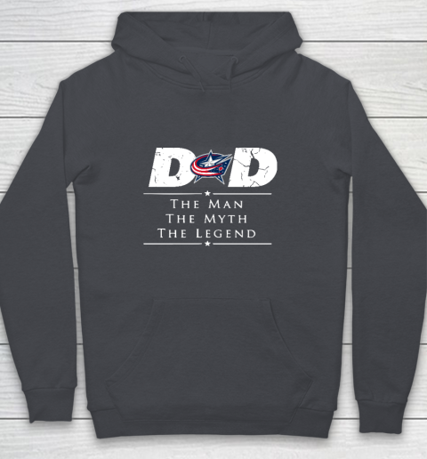 Columbus Blue Jackets NHL Ice Hockey Dad The Man The Myth The Legend Youth Hoodie 5