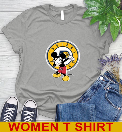 Indiana Pacers NBA Basketball Dabbing Mickey Disney Sports Women's T-Shirt 11